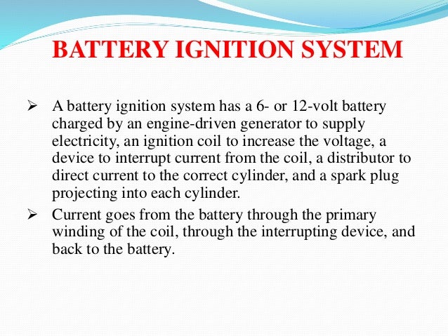 Battery Ignition System Pdf